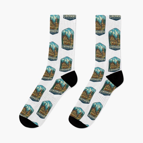 Item preview, Leavenworth Washington Bavarian Village and Cascade Mountains designed and sold by Aryabek.