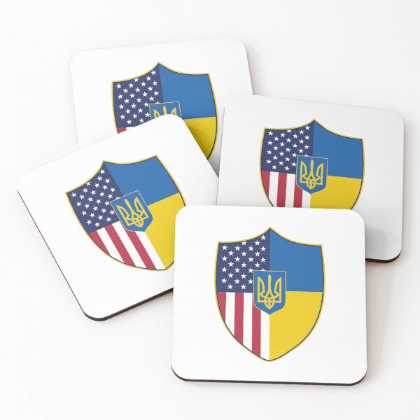 Item preview, Stand with Ukraine – US & Ukraine Flag Design designed and sold by furrydrool.