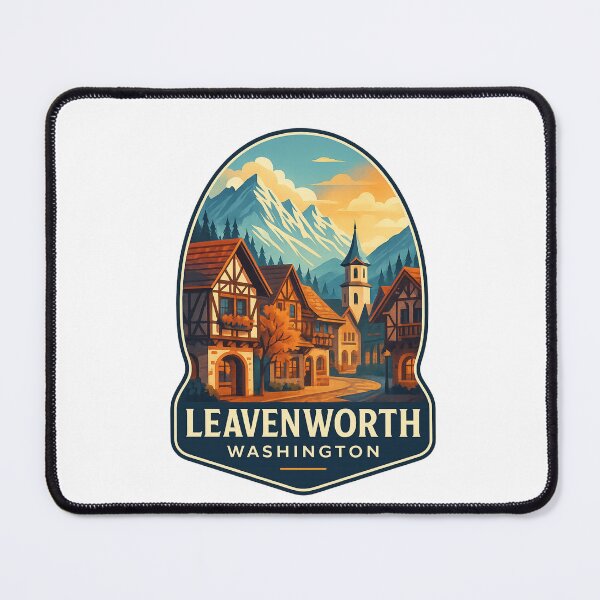 Item preview, Leavenworth Washington Bavarian Village in the Cascade Mountains designed and sold by Aryabek.