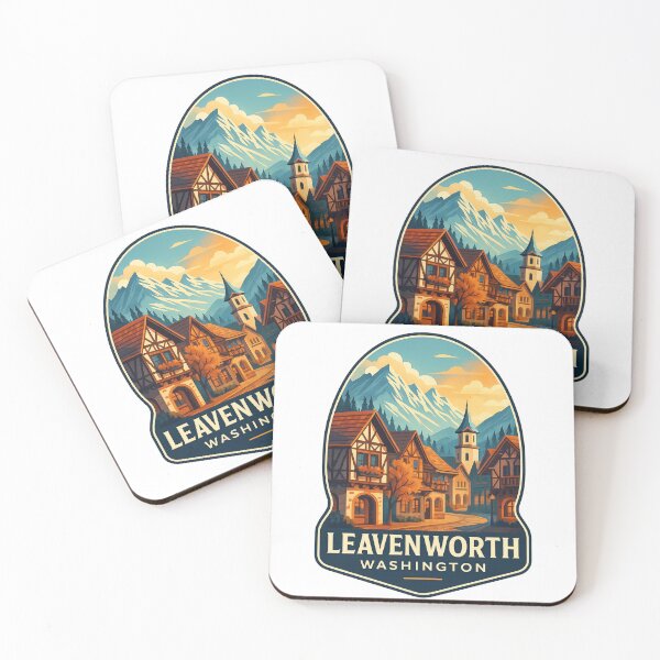 Item preview, Leavenworth Washington Bavarian Village in the Cascade Mountains designed and sold by Aryabek.