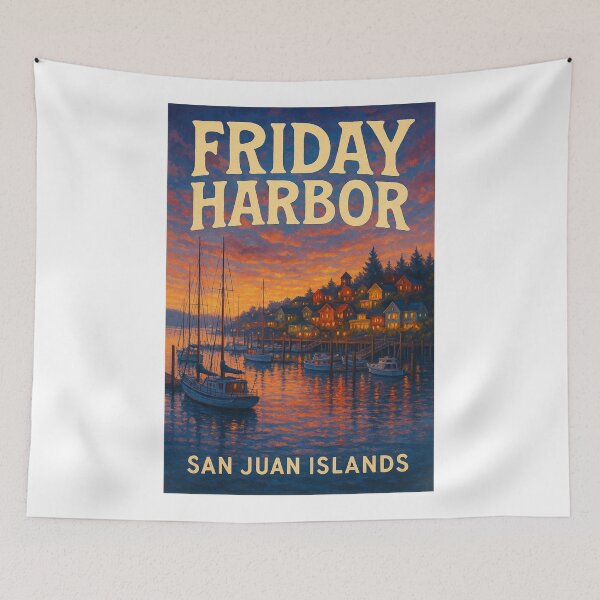 Item preview, Friday Harbor Sunset on San Juan Island Washington designed and sold by Aryabek.