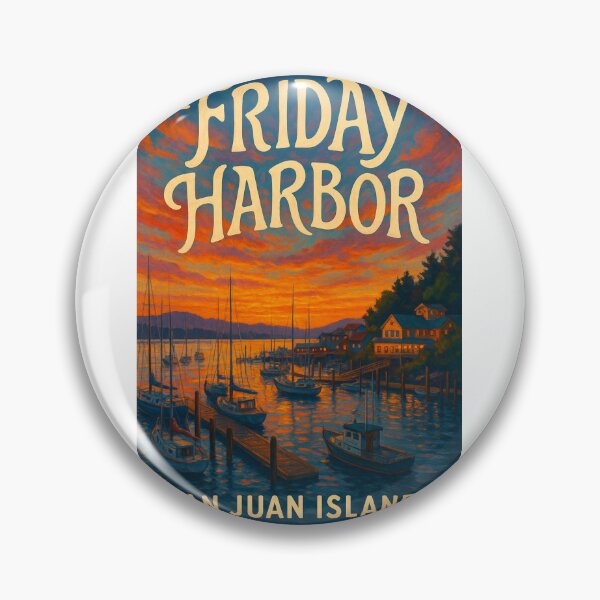 Item preview, Friday Harbor Marina and Sunset Sky on San Juan Island designed and sold by Aryabek.