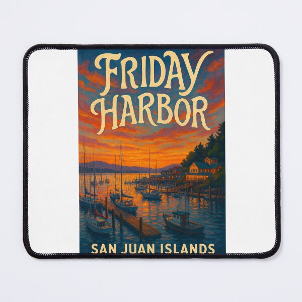Item preview, Friday Harbor Marina and Sunset Sky on San Juan Island designed and sold by Aryabek.