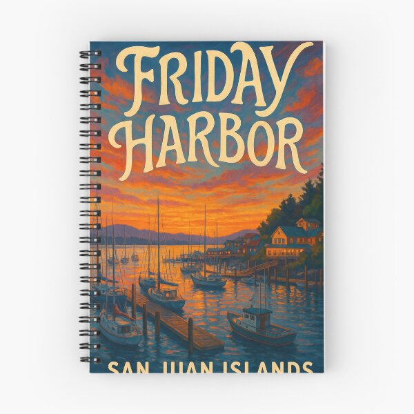 Item preview, Friday Harbor Marina and Sunset Sky on San Juan Island designed and sold by Aryabek.