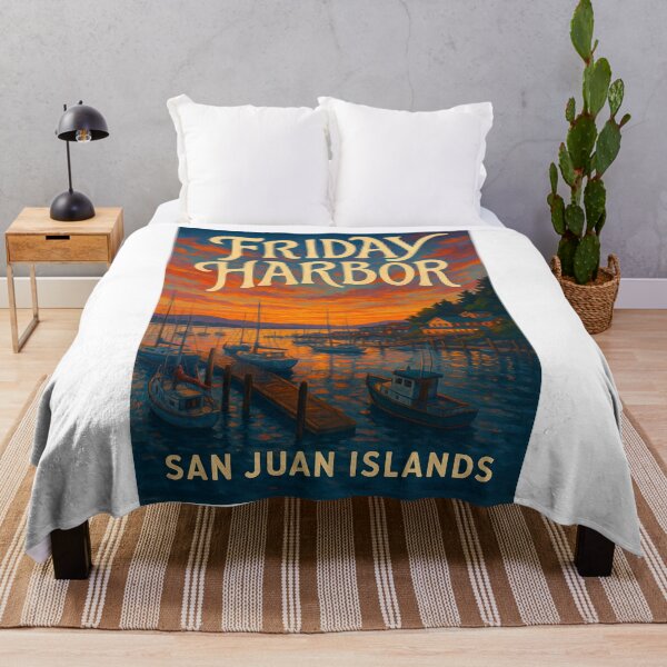 Item preview, Friday Harbor Marina and Sunset Sky on San Juan Island designed and sold by Aryabek.