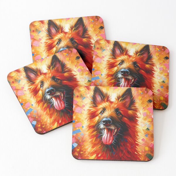 Item preview, Belgian Laekenois Red Dog Acrylic Print Pet Portrait Dog Lovers designed and sold by Puppy Puzzles Plus.
