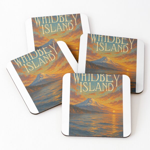 Item preview, Whidbey Island Washington Sunset and Coastal Cliffs designed and sold by Aryabek.