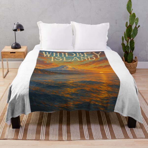 Item preview, Whidbey Island Washington Sunset and Coastal Cliffs designed and sold by Aryabek.