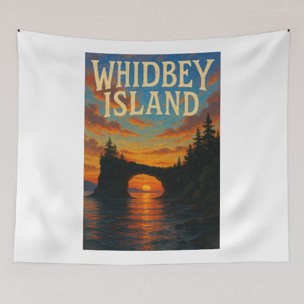 Item preview, Whidbey Island Washington Natural Arch at Sunset designed and sold by Aryabek.