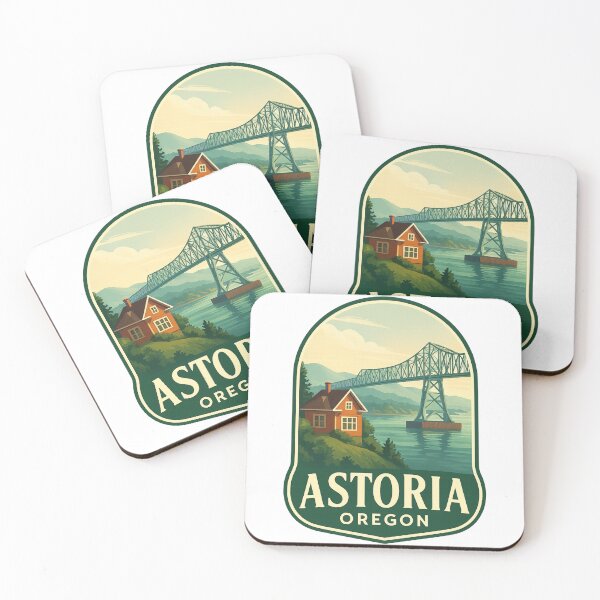 Item preview, Astoria Oregon Bridge and Historic House by Columbia River designed and sold by Aryabek.