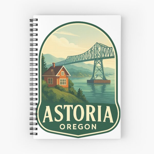 Item preview, Astoria Oregon Bridge and Historic House by Columbia River designed and sold by Aryabek.
