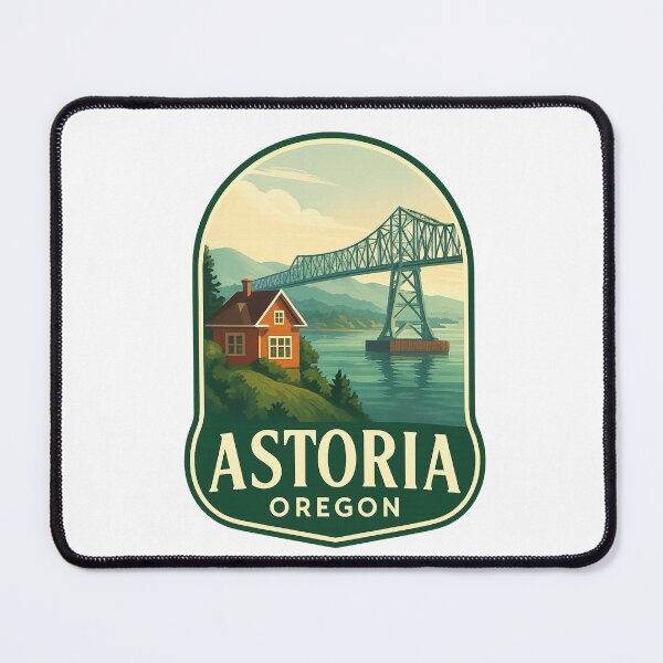 Item preview, Astoria Oregon Bridge and Historic House by Columbia River designed and sold by Aryabek.