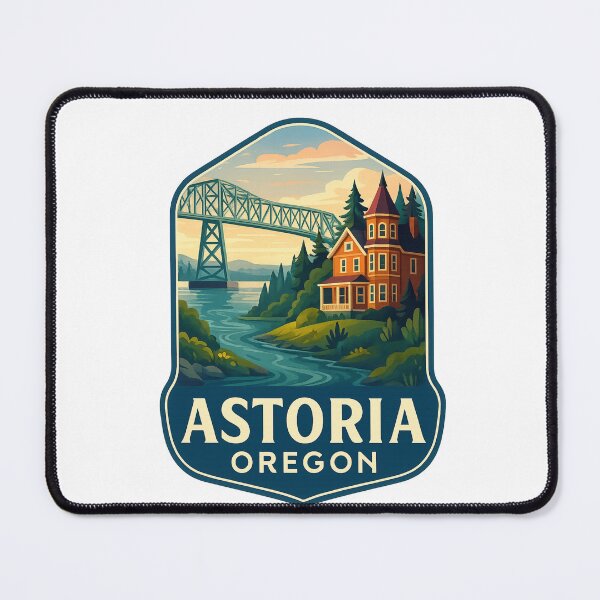 Item preview, Astoria Oregon Bridge and Queen Anne Victorian House designed and sold by Aryabek.