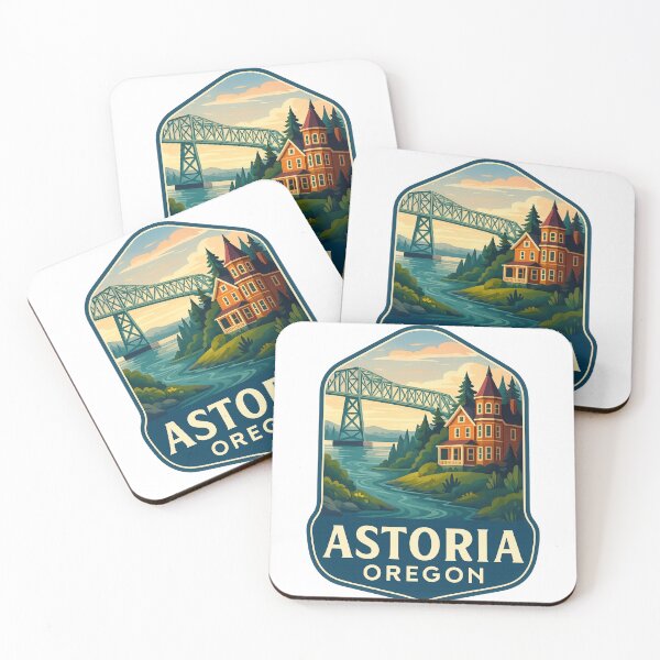 Item preview, Astoria Oregon Bridge and Queen Anne Victorian House designed and sold by Aryabek.