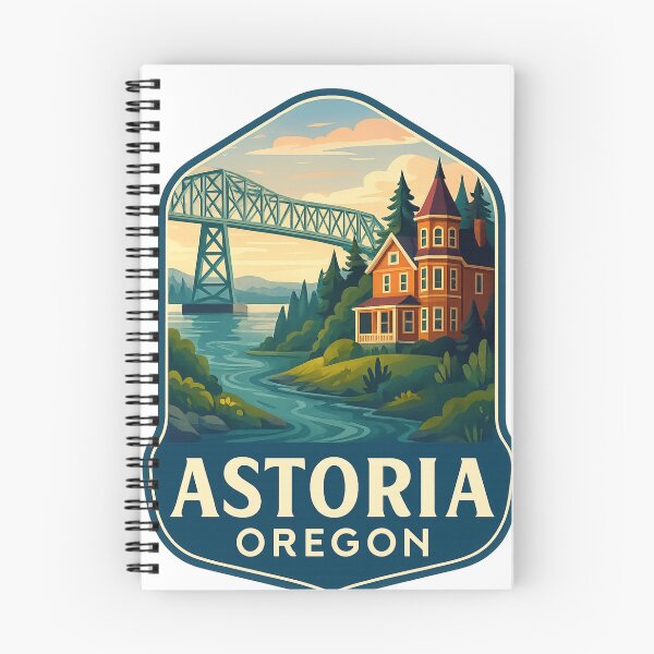 Item preview, Astoria Oregon Bridge and Queen Anne Victorian House designed and sold by Aryabek.