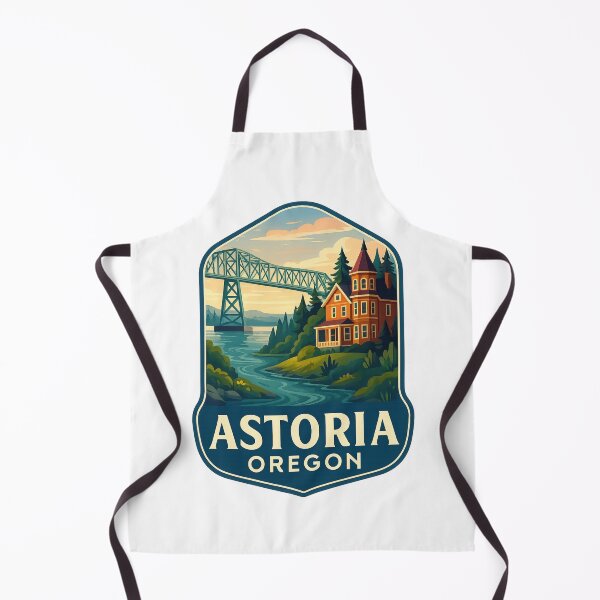 Item preview, Astoria Oregon Bridge and Queen Anne Victorian House designed and sold by Aryabek.