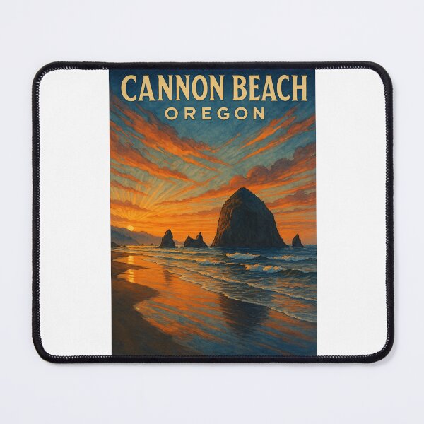Item preview, Cannon Beach Oregon Haystack Rock and Sunset Sky designed and sold by Aryabek.