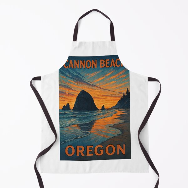 Item preview, Cannon Beach Oregon Sunset with Haystack Rock and Surf designed and sold by Aryabek.