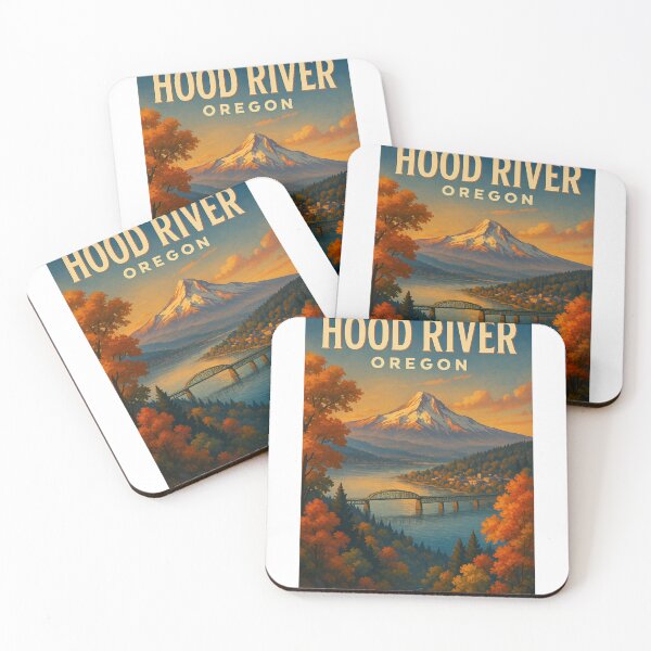 Item preview, Hood River Oregon Bridge and Mount Hood in Autumn designed and sold by Aryabek.