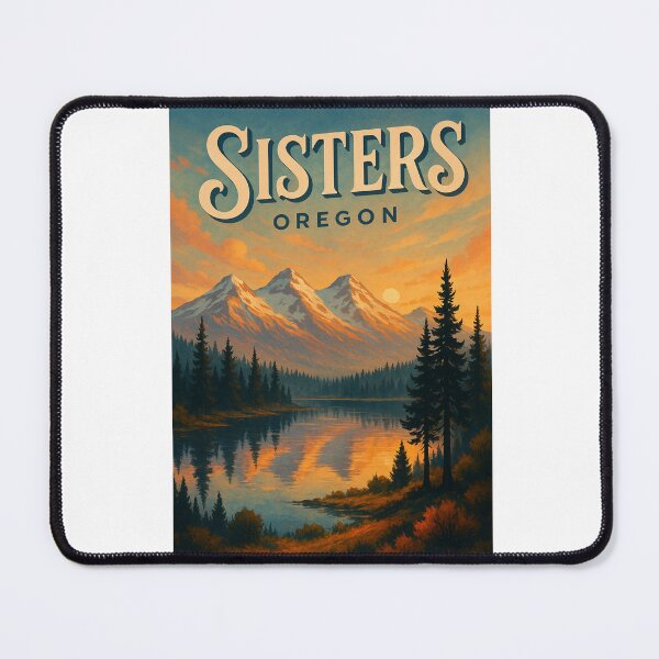 Item preview, Sisters Oregon Sunset with the Three Sisters Mountains and Forest Lake designed and sold by Aryabek.