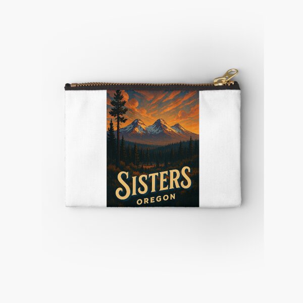 Item preview, Sisters Oregon Sunset with Cascade Peaks and Pine Forest designed and sold by Aryabek.