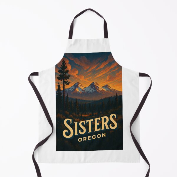 Item preview, Sisters Oregon Sunset with Cascade Peaks and Pine Forest designed and sold by Aryabek.