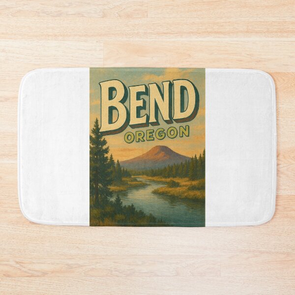 Item preview, Bend Oregon River Scene with Sunset and Lone Mountain Peak designed and sold by Aryabek.