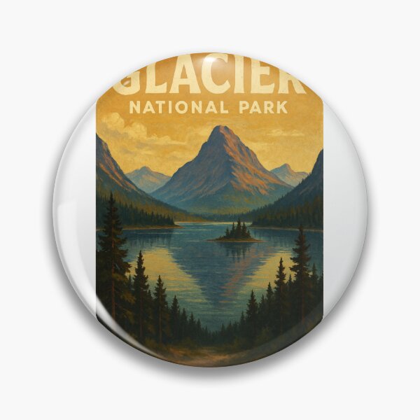 Item preview, Glacier National Park Montana Mountain and Lake View at Sunset designed and sold by Aryabek.