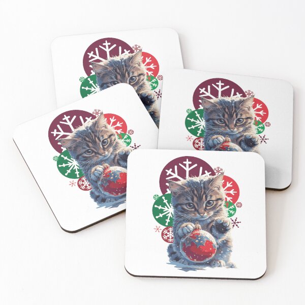 Item preview, Festive Feline with Christmas Heart designed and sold by Way-Of-Art.
