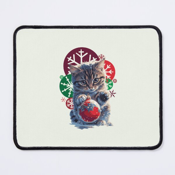 Item preview, Festive Feline with Christmas Heart designed and sold by Way-Of-Art.