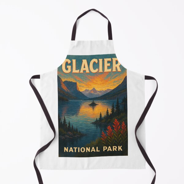 Item preview, Glacier National Park Montana Sunset over St Mary Lake and Mountains designed and sold by Aryabek.