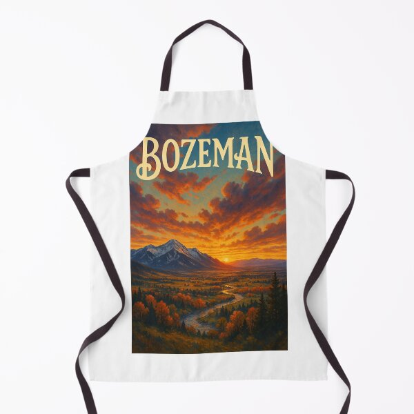 Item preview, Bozeman Montana Sunset Valley with Gallatin Range and River designed and sold by Aryabek.