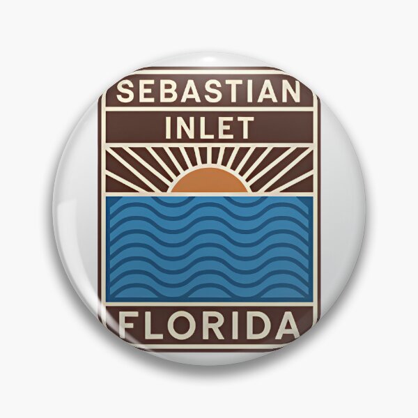 Item preview, Sebastian Inlet Florida - Beach Sign designed and sold by TheOldMittenIllustrated.