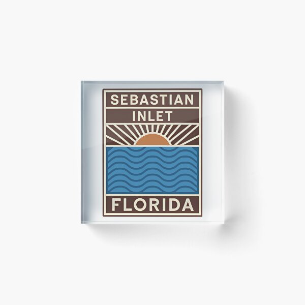 Item preview, Sebastian Inlet Florida - Beach Sign designed and sold by TheOldMittenIllustrated.