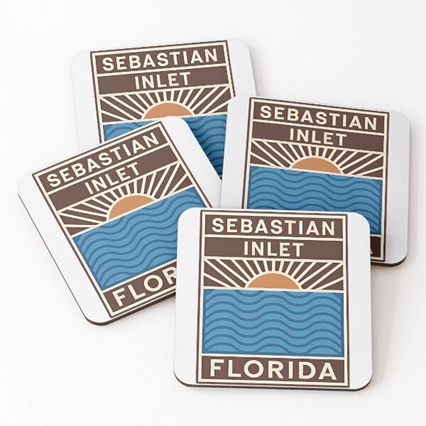 Item preview, Sebastian Inlet Florida - Beach Sign designed and sold by TheOldMittenIllustrated.