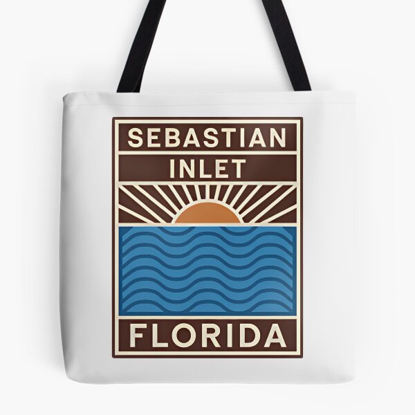 Item preview, Sebastian Inlet Florida - Beach Sign designed and sold by TheOldMittenIllustrated.