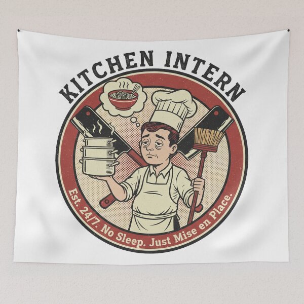 Item preview, Kitchen Intern 24/7 Mise en Place Chef T-Shirt designed and sold by plastikelectrik.