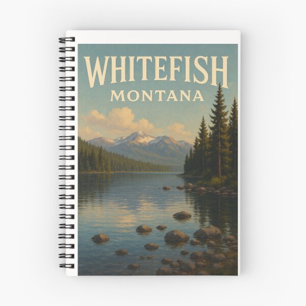 Item preview, Whitefish Montana Lakefront View with Rocky Mountains and Forest designed and sold by Places On Earth.