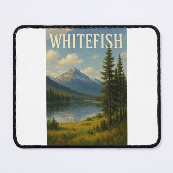 Item preview, Whitefish Montana Lakefront View with Mountains and Pines designed and sold by Places On Earth.