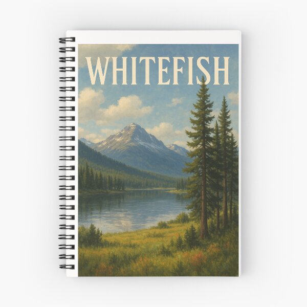 Item preview, Whitefish Montana Lakefront View with Mountains and Pines designed and sold by Places On Earth.