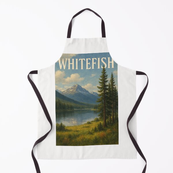 Item preview, Whitefish Montana Lakefront View with Mountains and Pines designed and sold by Places On Earth.
