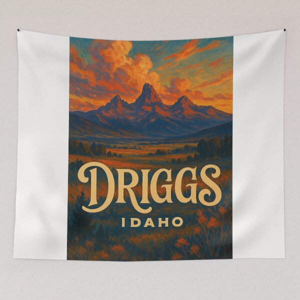 Item preview, Driggs Idaho Sunset with Grand Teton Peaks and Cloudscape designed and sold by Places On Earth.