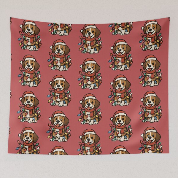 Item preview, Funny Christmas Beagle Tangled in Lights | Cute Holiday Dog designed and sold by Shtex.