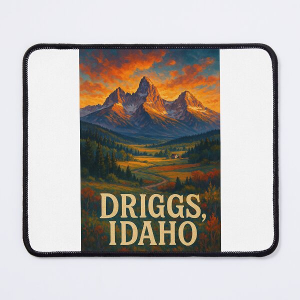Item preview, Driggs Idaho Autumn Landscape with Grand Tetons and Farmhouse designed and sold by Places On Earth.
