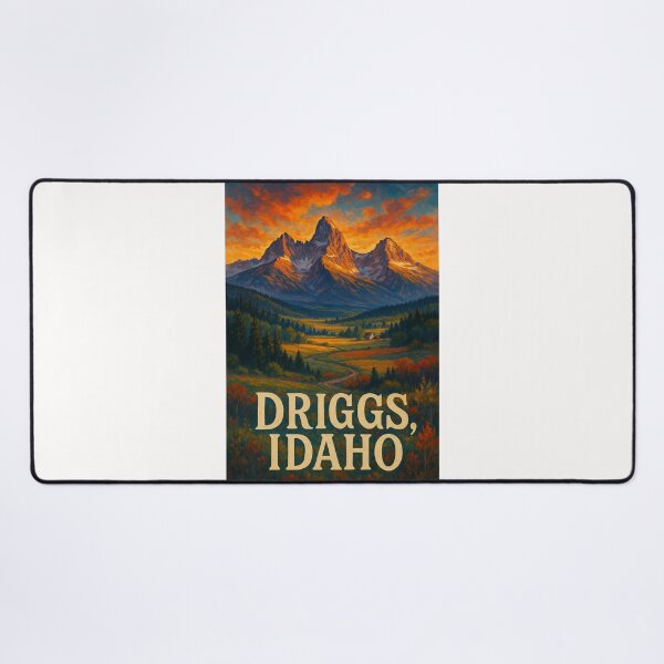 Item preview, Driggs Idaho Autumn Landscape with Grand Tetons and Farmhouse designed and sold by Places On Earth.