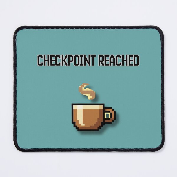 Item preview, Checkpoint Reached – Funny Gamer Coffee Pixel Art Design designed and sold by MadeInNapTime.