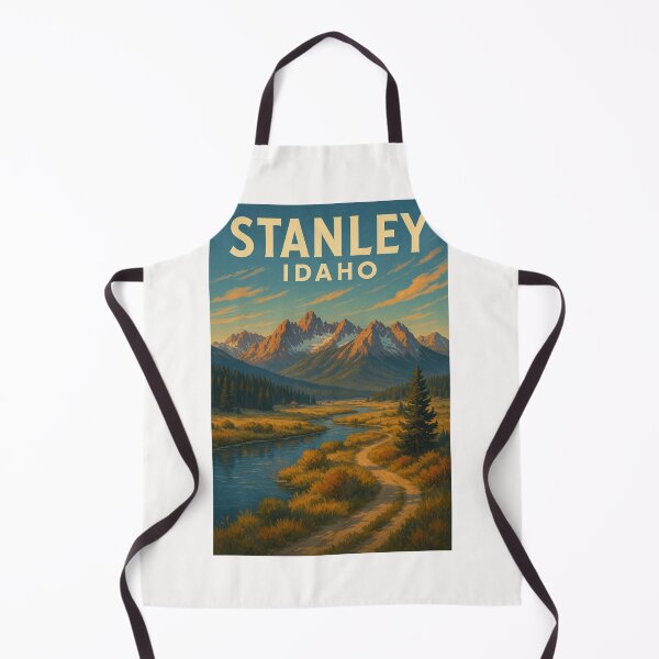 Item preview, Stanley Idaho River Valley with Sawtooth Range and Sunset Sky designed and sold by Places On Earth.