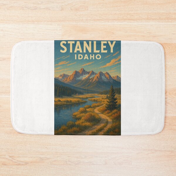Item preview, Stanley Idaho River Valley with Sawtooth Range and Sunset Sky designed and sold by Places On Earth.