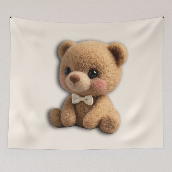 Item preview, Kumatan the Cozy Teddy Bear Cub | Needle Felt Plushcore designed and sold by Velvet Studio | Sailguga.