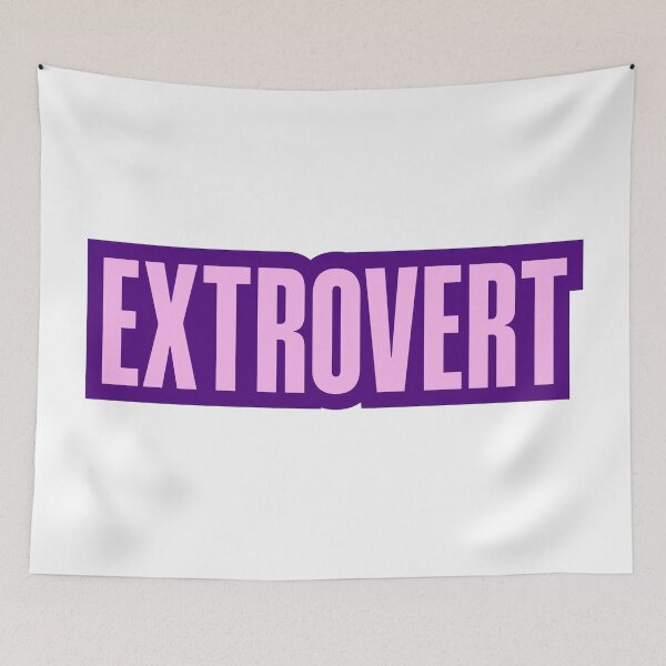 Item preview, Extrovert, Purple Outline designed and sold by Memes N Lore .